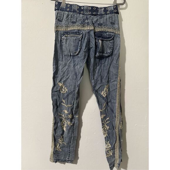 Jonny Was Embroidered cargo pants 2 Belted - Picture 13 of 13